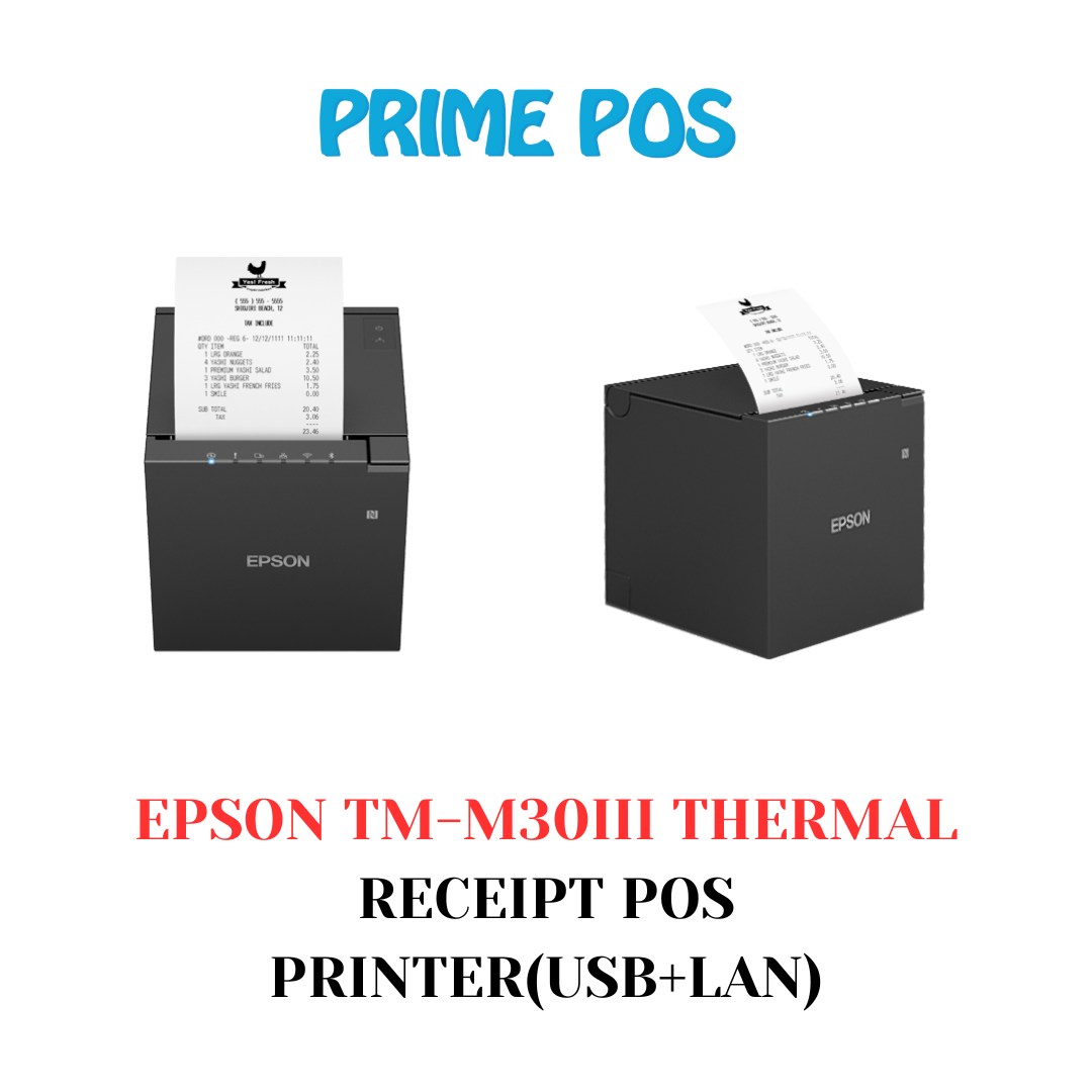 Epson TM-m30III Thermal Receipt POS Printer(USB+LAN) – PRIME POS