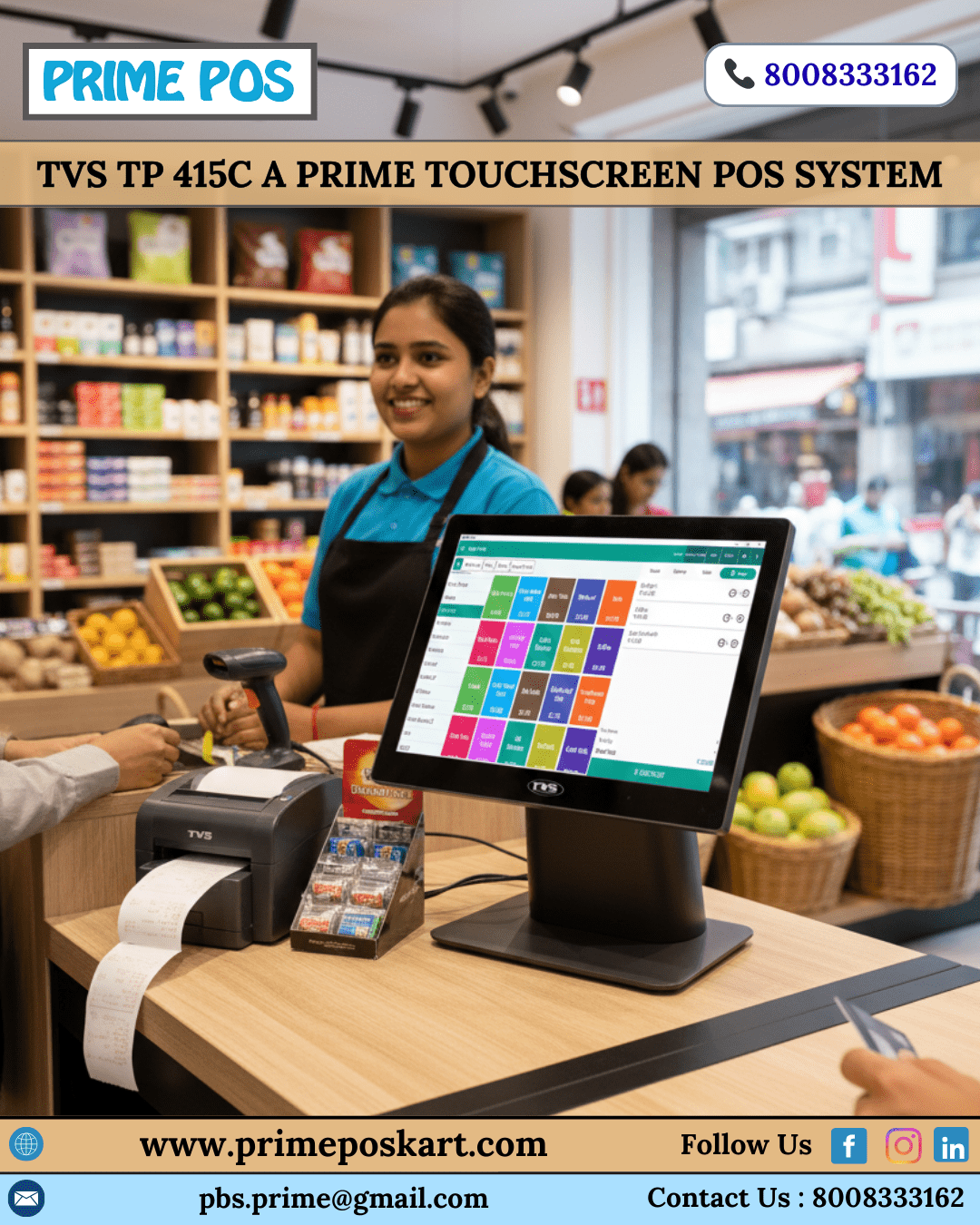 TVS TP 415C A Prime Touchscreen POS Systems